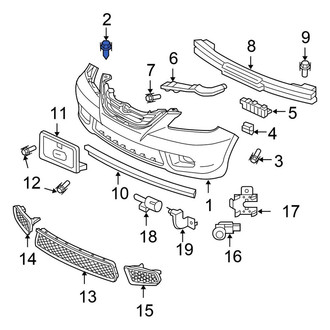 Honda OE - Front Bumper Cover Retainer