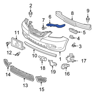 Honda OE - Front Right Bumper Cover Reinforcement Beam