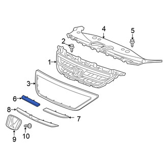 Honda OE - Front Right Upper Grille Molding