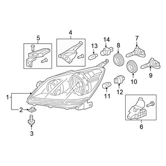 Honda OE - Front Lamps - Headlamp Components