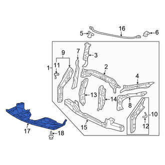 Honda OE - Front Radiator Support Splash Shield