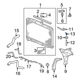 Honda OE - Engine Coolant Reservoir Hose Adapter