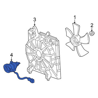 Honda OE - Right Engine Cooling Fan Motor