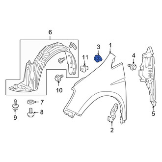 Honda OE - Left Fender Brace