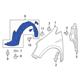 Honda OE - Front Right Fender Splash Shield