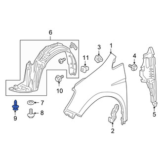 Honda OE - Rear Fender Liner Retainer