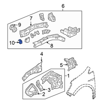 Honda OE - Right Fender Rail Bracket