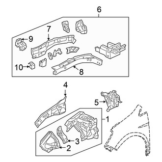 Honda OE - Fender - Structural Components & Rails