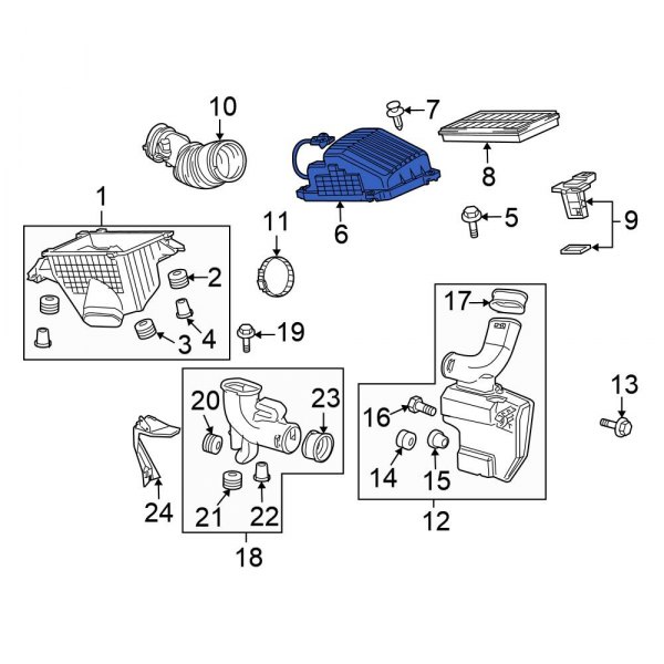 Honda OE 17211RGLA10 Air Cleaner Cover