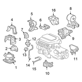 Honda OE - Engine / Transaxle - Engine & Transmission Mounting (VTEC), (3.5L VTEC Engine)