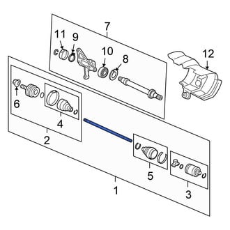 Honda OE - Front Left CV Axle Assembly