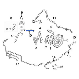 Honda OE - Power Steering Reservoir Hose