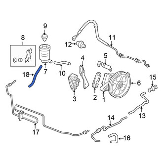 Honda OE - Power Steering Reservoir Hose