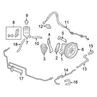 Honda OE - Steering Gear & Linkage - Pump & Hoses