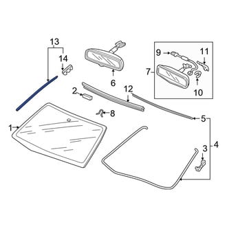 Honda OE - Front Right Windshield Molding