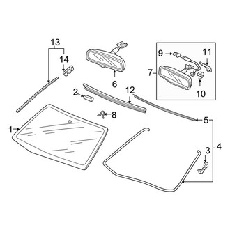 Honda OE - Windshield - Glass