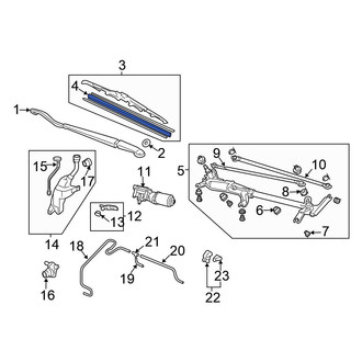 Honda OE - Front Right Wiper Blade Refill
