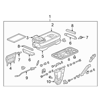 Honda OE - Center Console (2nd Row, Detachable)