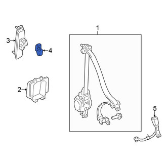 Honda OE - Front Seat Belt Height Adjuster Cover