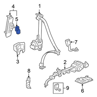 Honda OE - Center Outer Seat Belt Height Adjuster Cover