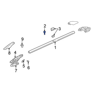 Honda OE - Upper Roof Luggage Carrier Side Rail Screw