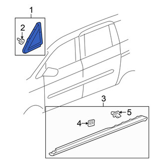 Honda OE - Left Body A-Pillar Trim Panel Insert