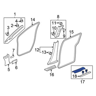 Honda OE - Rear Left Door Sill Plate