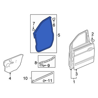 Honda OE - Front Left Outer Door Seal