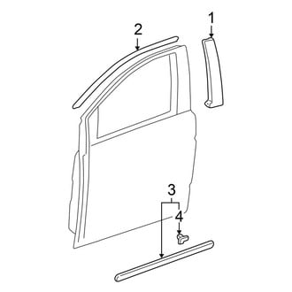 Honda OE - Front Door - Exterior Trim