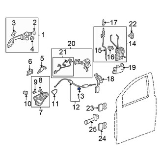 Honda OE - Front Door Handle Rod Guide