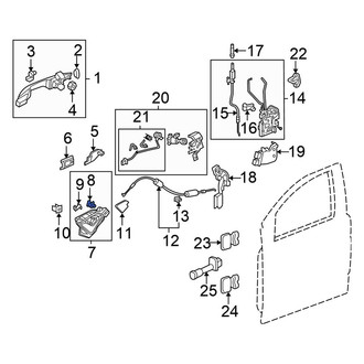 Honda OE - Interior Door Handle Clip