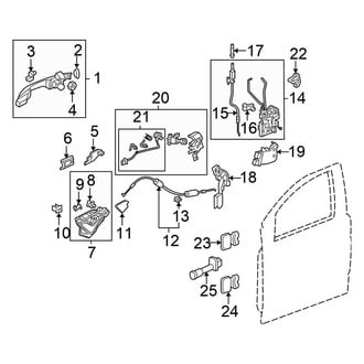 Honda OE - Front Door - Lock & Hardware