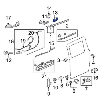 Honda OE - Left Upper Sliding Door Roller Bracket