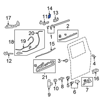 Honda OE - Right Upper Sliding Door Roller Bracket