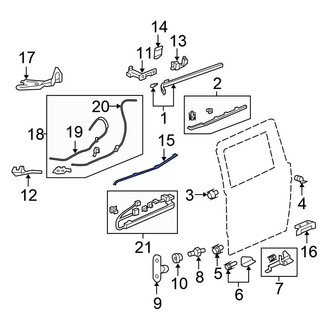 Honda OE - Left Lower Sliding Door Roller Bracket