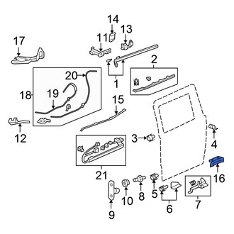 Honda OE - Lower Sliding Door Roller Bracket