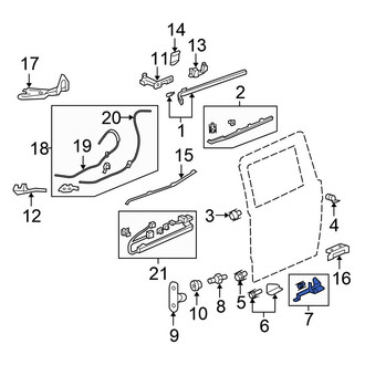 Honda OE - Left Lower Sliding Door Stop Bumper