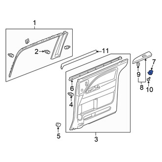 Honda OE - Front Right Door Window Switch