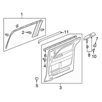 Honda OE - Side Loading Door - Interior Trim (W/O Power Sliding)