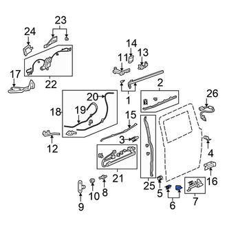 Honda OE - Left Lower Sliding Door Stop Bumper