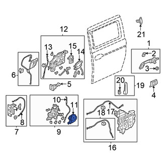 Honda OE - Left Sliding Door Lock Actuator