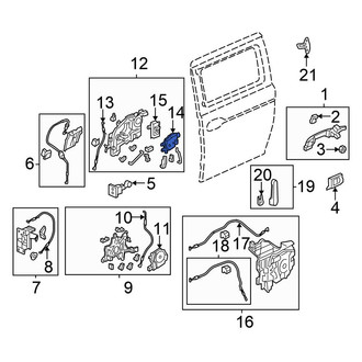 Honda OE - Left Sliding Door Lock Actuator
