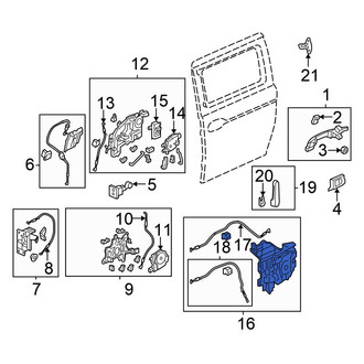 Honda OE - Left Sliding Door Lock Actuator