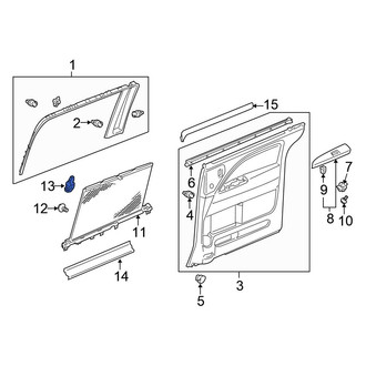 Honda OE - Door Glass Sunshade Clip