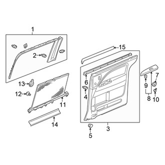 Honda OE - Side Loading Door - Interior Trim (With Power Sliding)