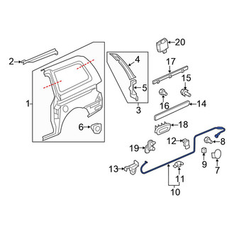 Honda OE - Rear Fuel Filler Door Release Cable