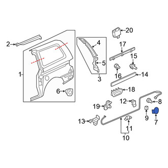 Honda OE - Rear Fuel Filler Door
