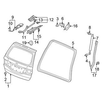 Honda OE - Lift Gate - Gate & Hardware (With Power)