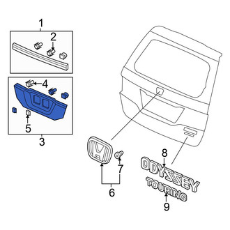 Honda OE - Rear License Plate Light Panel