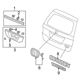 Honda OE - Lift Gate - Exterior Trim